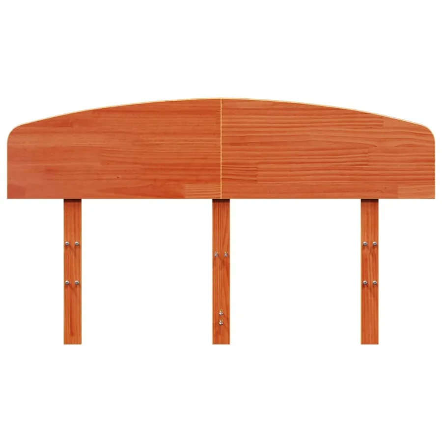 Tête de lit cire marron 120 cm bois massif de pin - 4