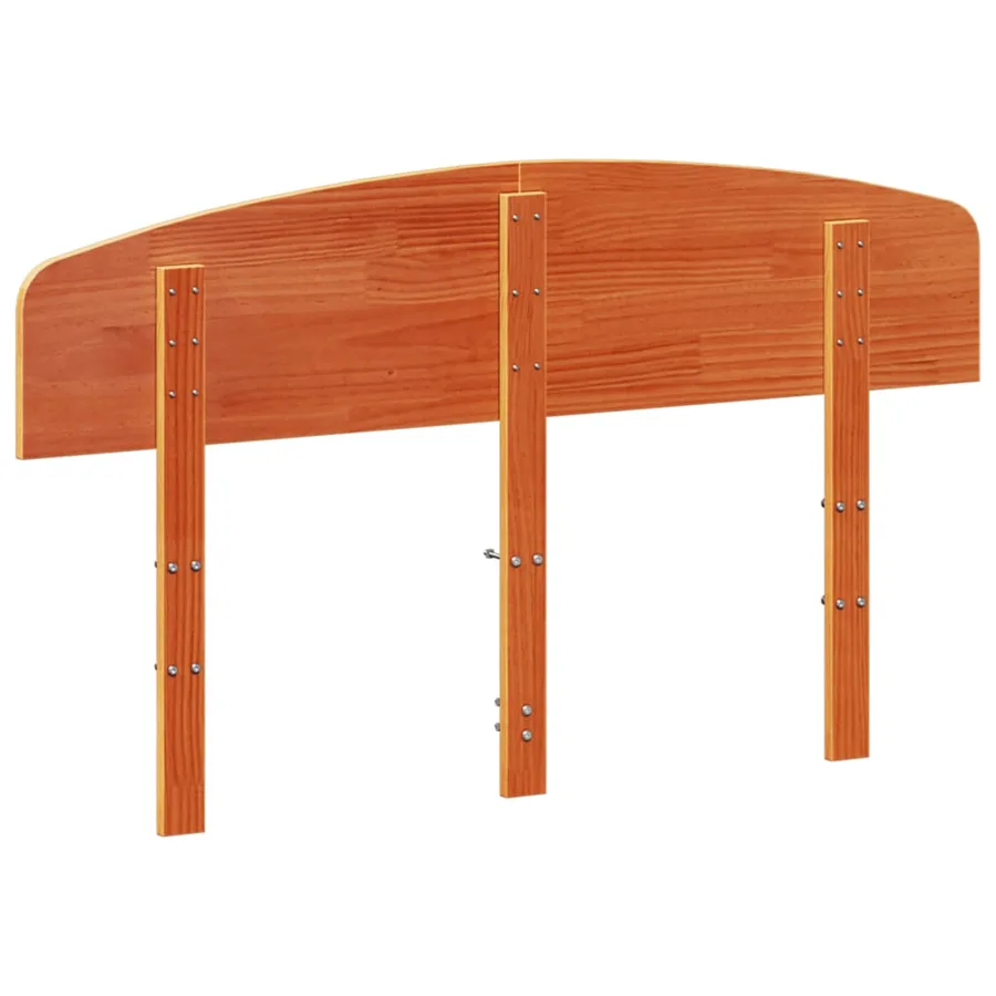 Tête de lit cire marron 120 cm bois massif de pin - 6