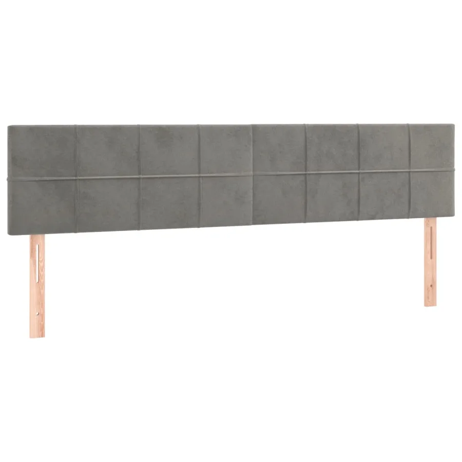Sommier à lattes de lit et matelas gris clair 120x190cm velours - 7