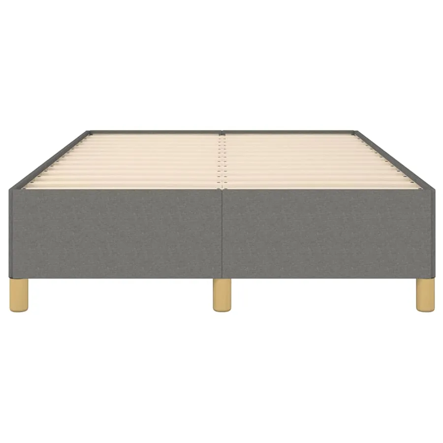 Cadre de lit sans matelas gris foncé 120x190 cm tissu - 5