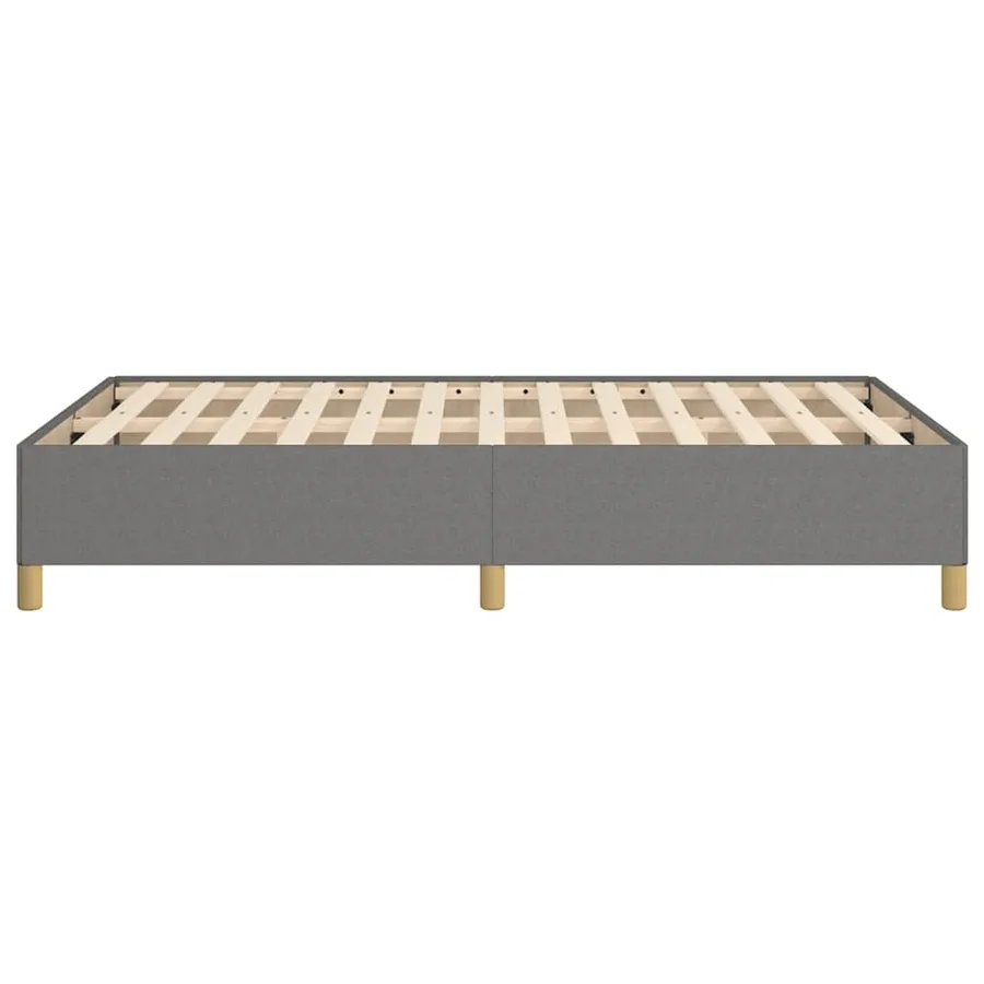 Cadre de lit sans matelas gris foncé 120x190 cm tissu - 6