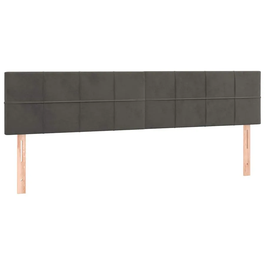Sommier à lattes de lit et matelas gris foncé 120x190cm velours - 7