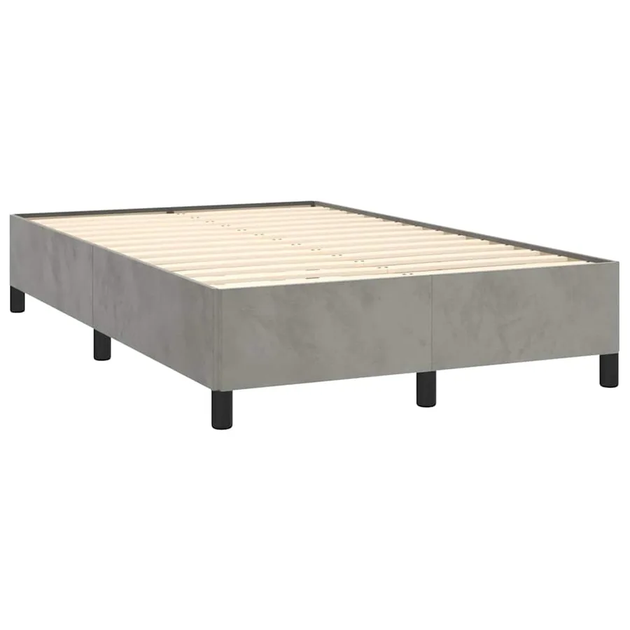 Sommier à lattes de lit avec matelas LED gris clair 120x190 cm - 6