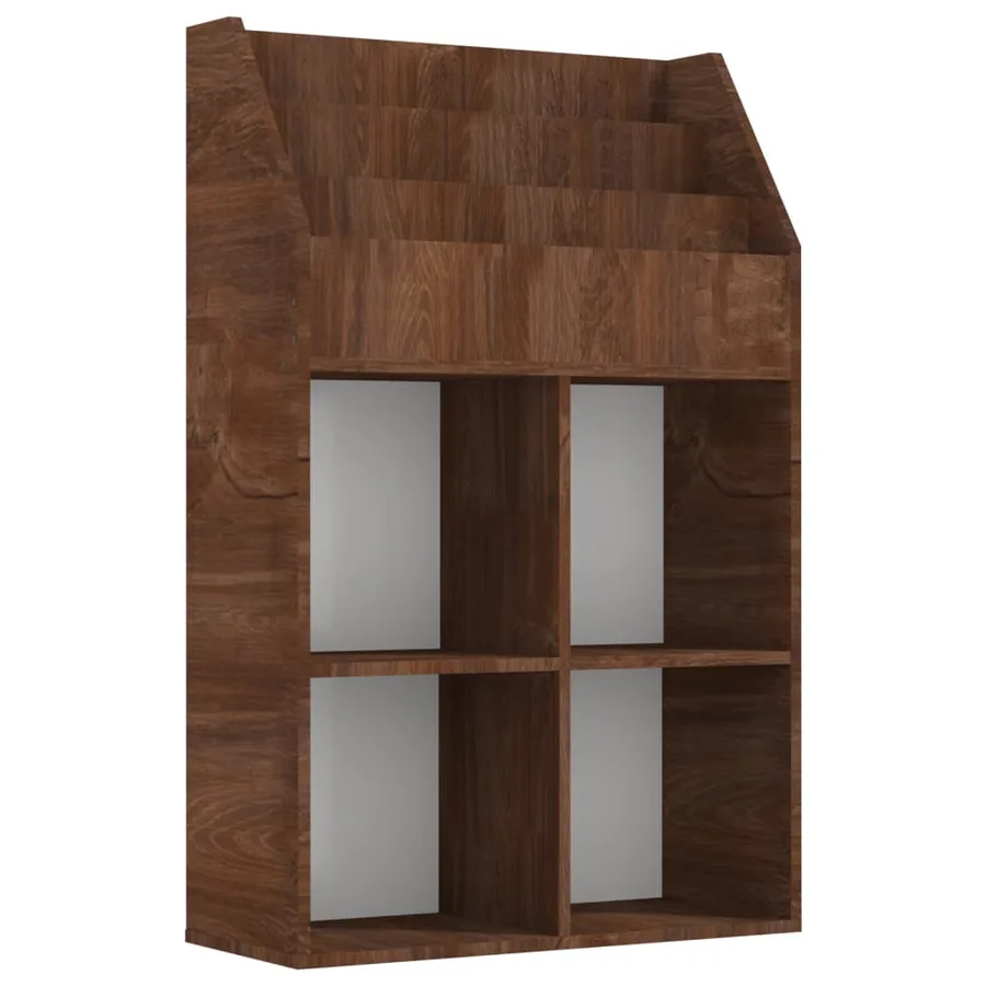 Porte-revue pour enfants Chêne marron 71x30x114 cm - 2