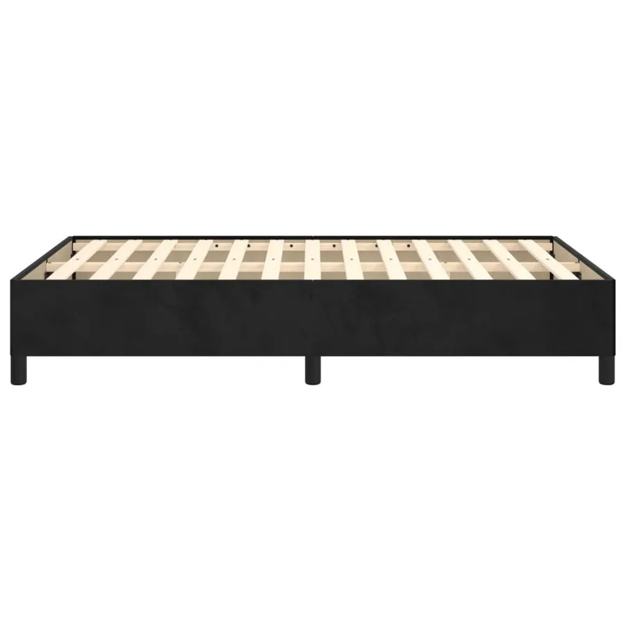 Cadre de lit sans matelas noir 120x190 cm velours - 6