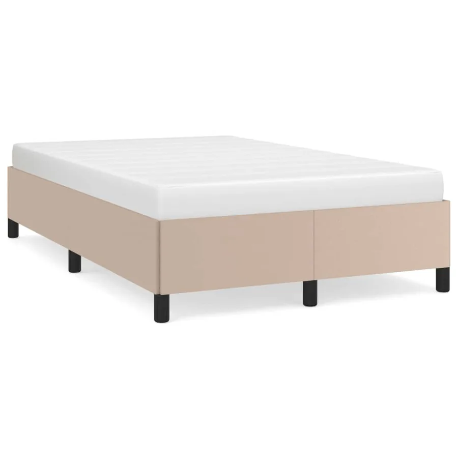 Cadre de lit sans matelas cappuccino 120x190 cm similicuir - 2