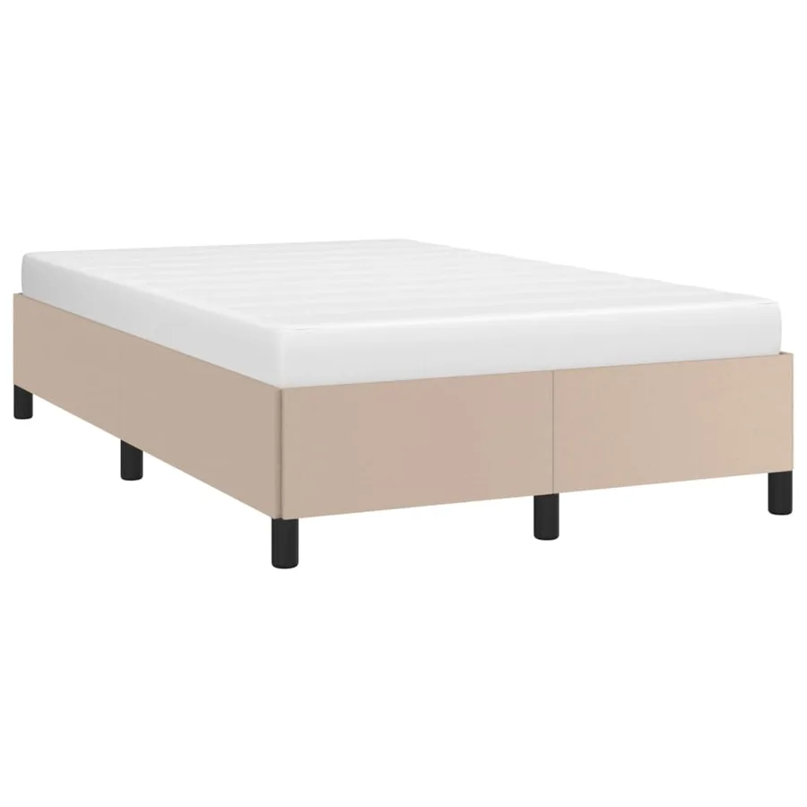 Cadre de lit sans matelas cappuccino 120x190 cm similicuir - 4