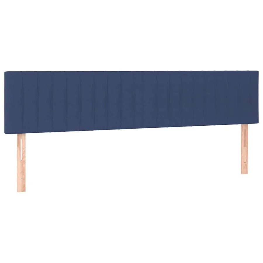 Sommier à lattes de lit avec matelas bleu 120x190 cm tissu - 7