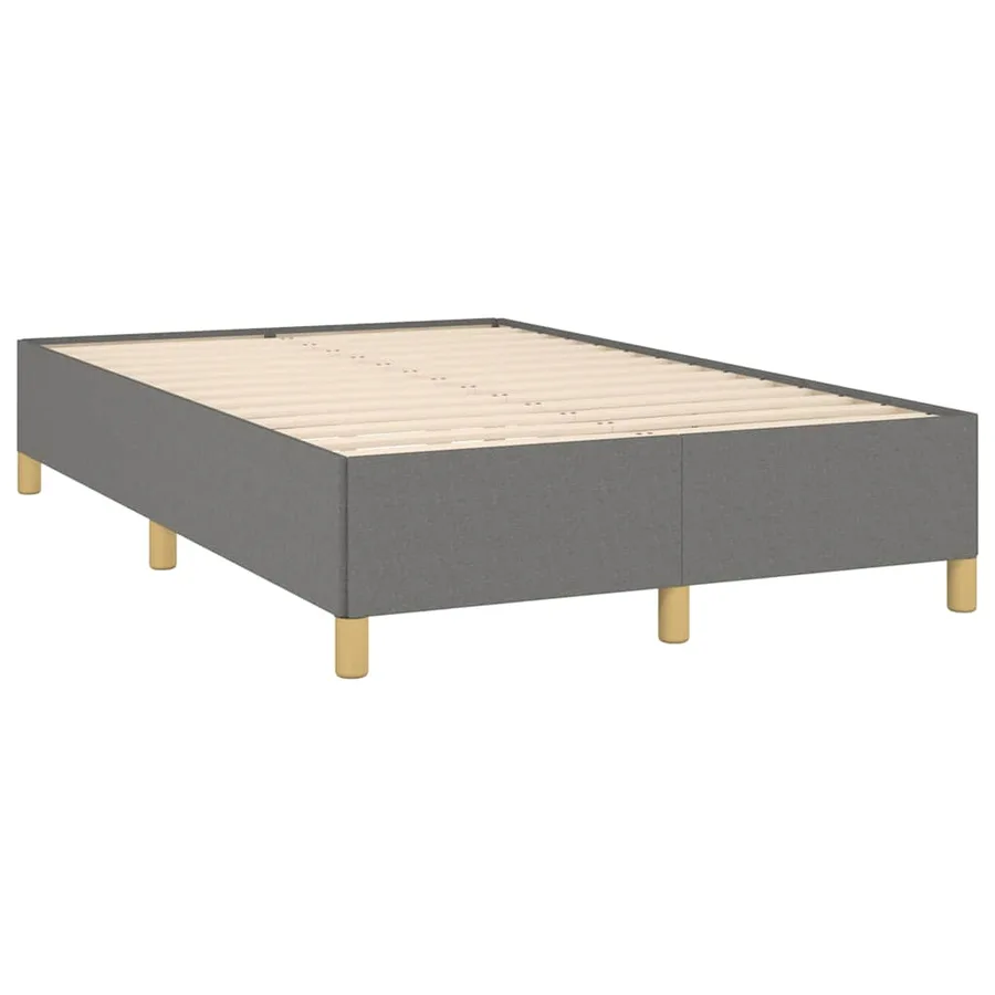 Sommier à lattes de lit avec matelas noir 120x190 cm tissu - 4