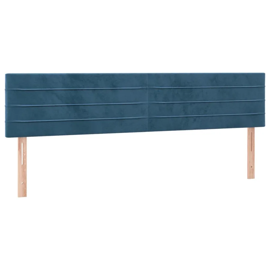 Sommier à lattes de lit et matelas bleu foncé 120x190cm velours - 7