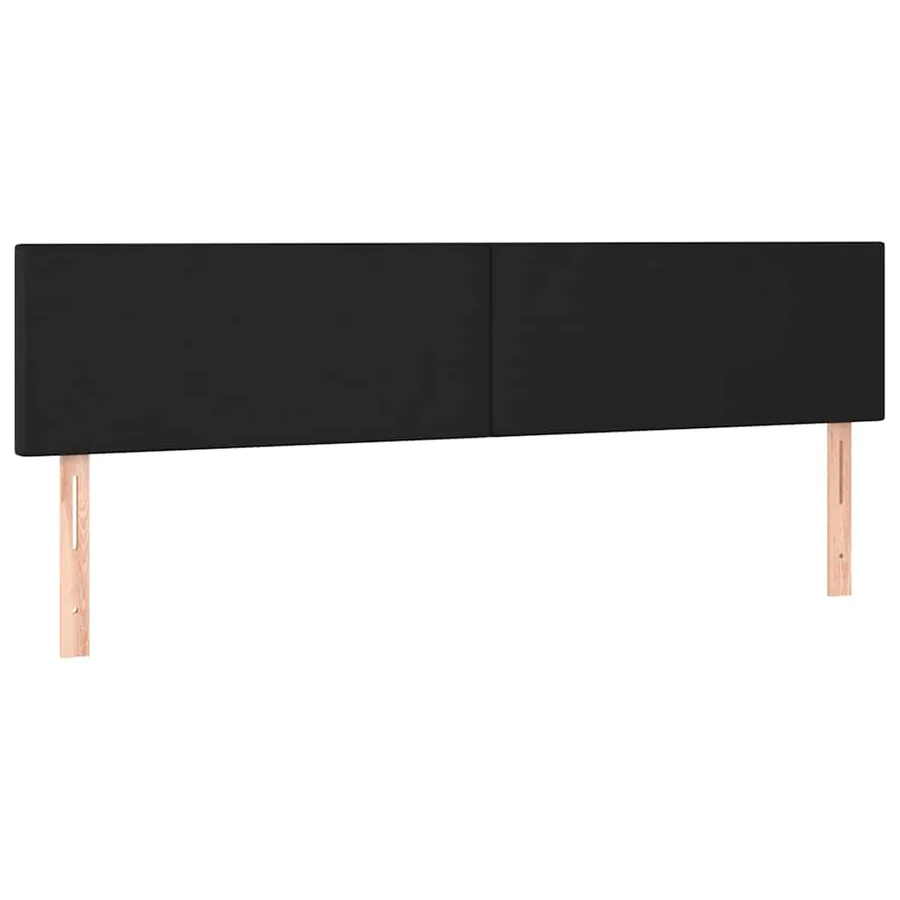 Sommier à lattes de lit avec matelas noir 120x190 cm similicuir - 7