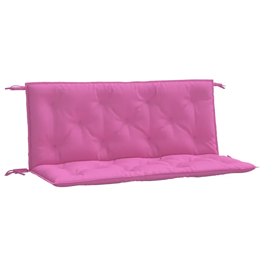 Coussins de banc de jardin lot de 2 rose 120x50x7 cm tissu - 2