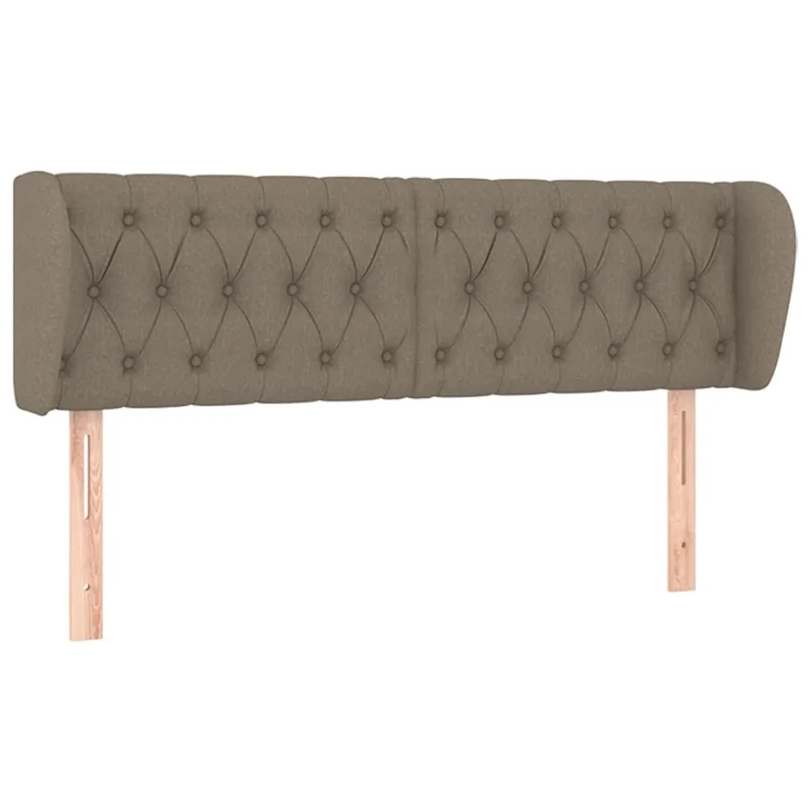 Tête de lit avec oreilles Taupe 163x23x78/88 cm Tissu - 2