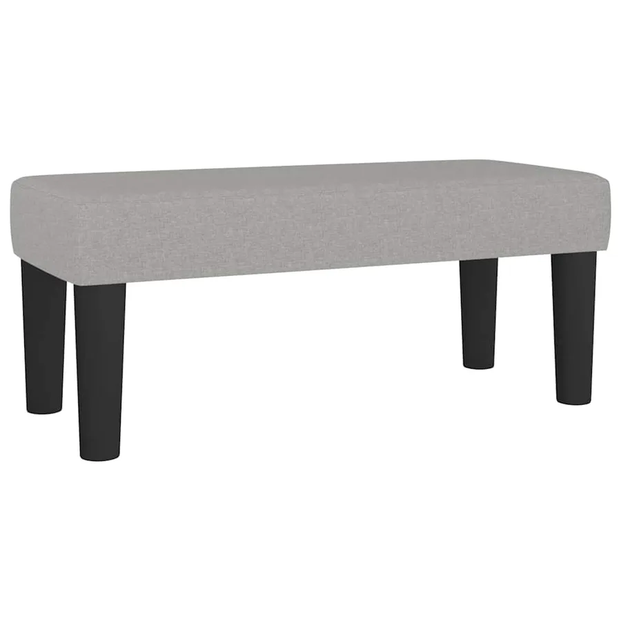 Sommier à lattes de lit et matelas gris clair 120x190 cm tissu - 7