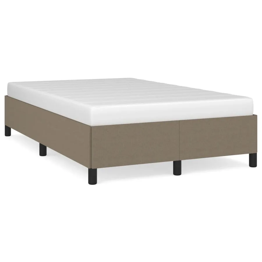 Cadre de lit sans matelas taupe 120x190 cm tissu - 2