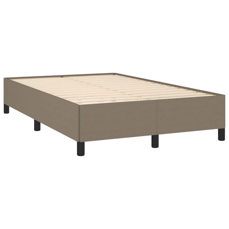Cadre de lit sans matelas taupe 120x190 cm tissu - 3