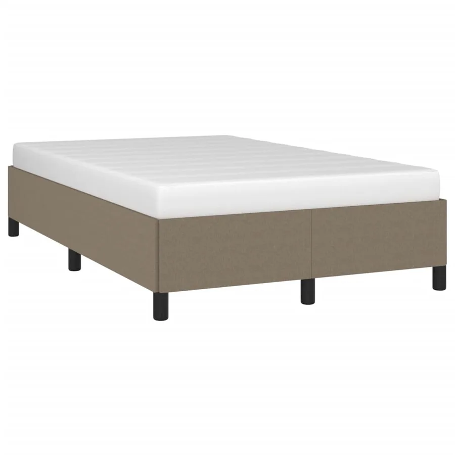 Cadre de lit sans matelas taupe 120x190 cm tissu - 4