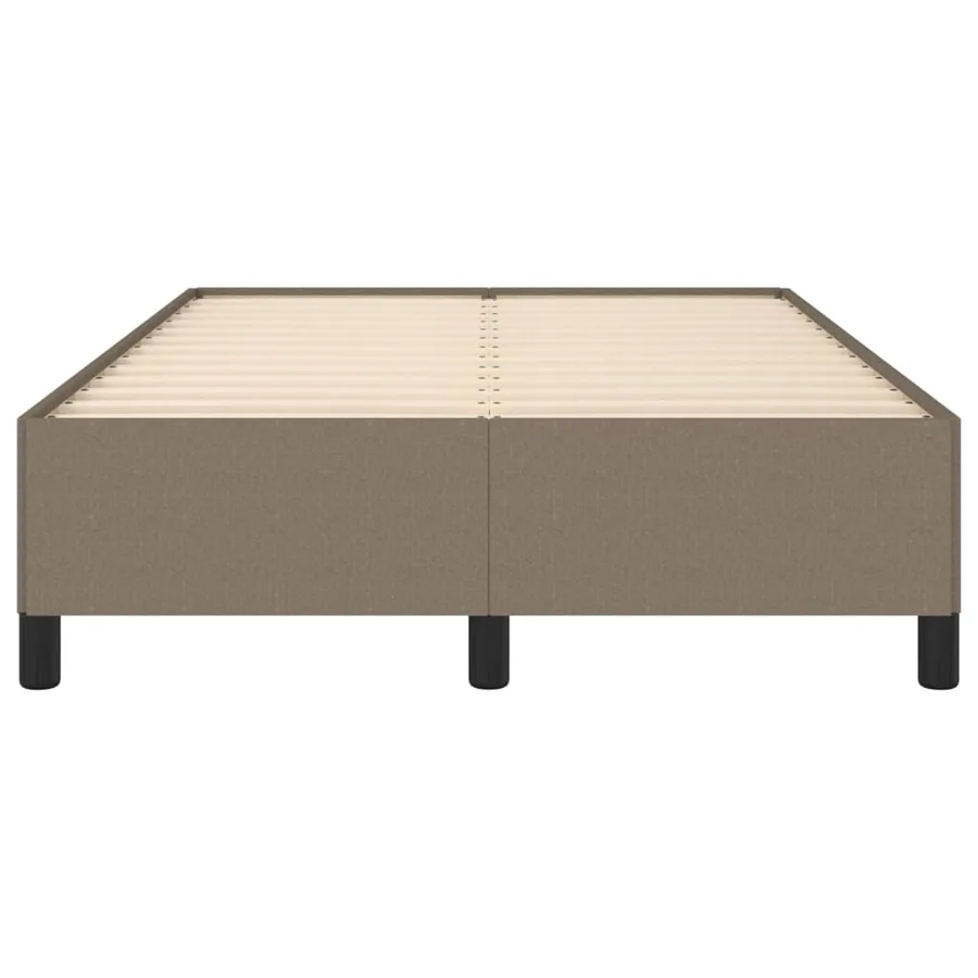 Cadre de lit sans matelas taupe 120x190 cm tissu - 5