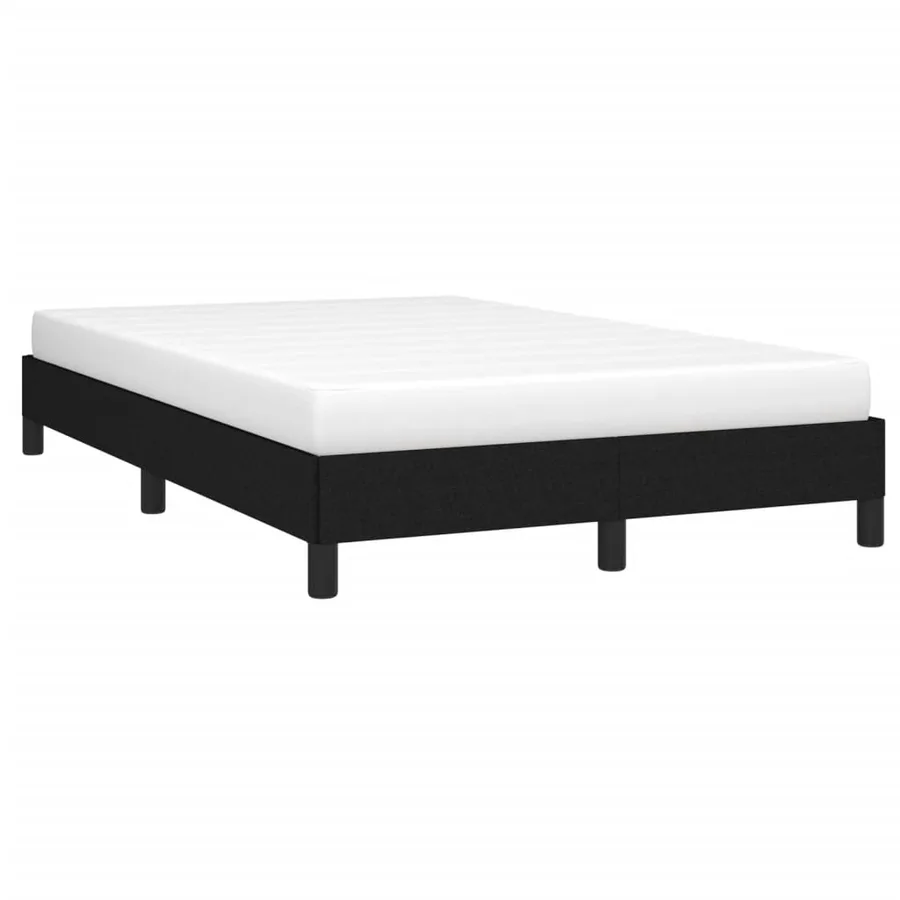 Cadre de lit sans matelas noir 120x190 cm tissu - 4