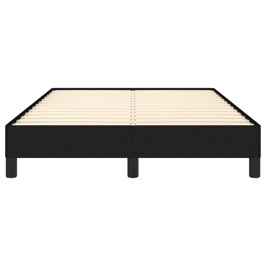 Cadre de lit sans matelas noir 120x190 cm tissu - 5