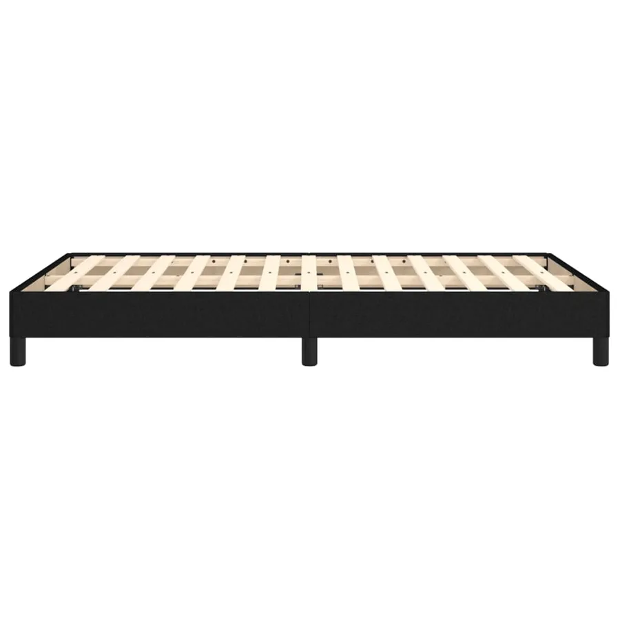 Cadre de lit sans matelas noir 120x190 cm tissu - 6
