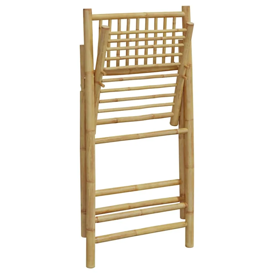Chaises de bistro pliantes lot de 6 et coussins blanc crème - 7
