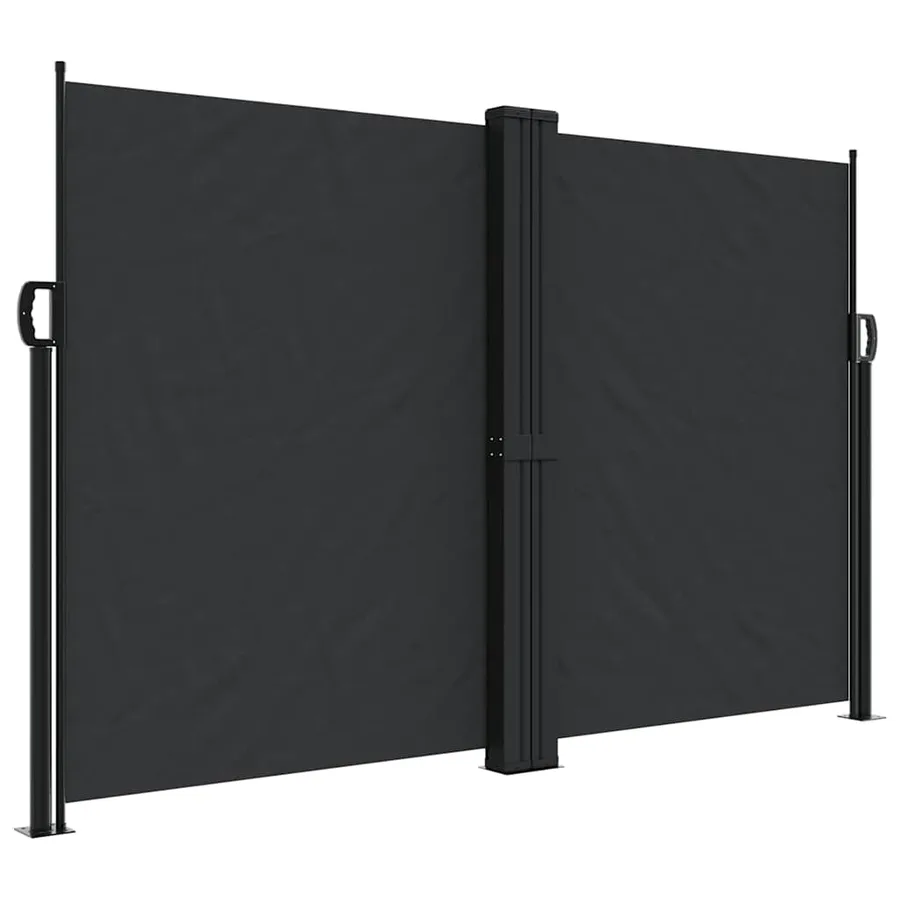 Auvent latéral rétractable noir 160x600 cm - 2