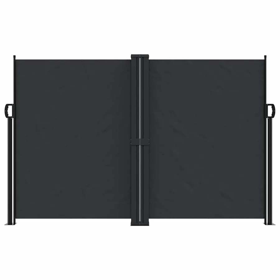 Auvent latéral rétractable noir 160x600 cm - 3