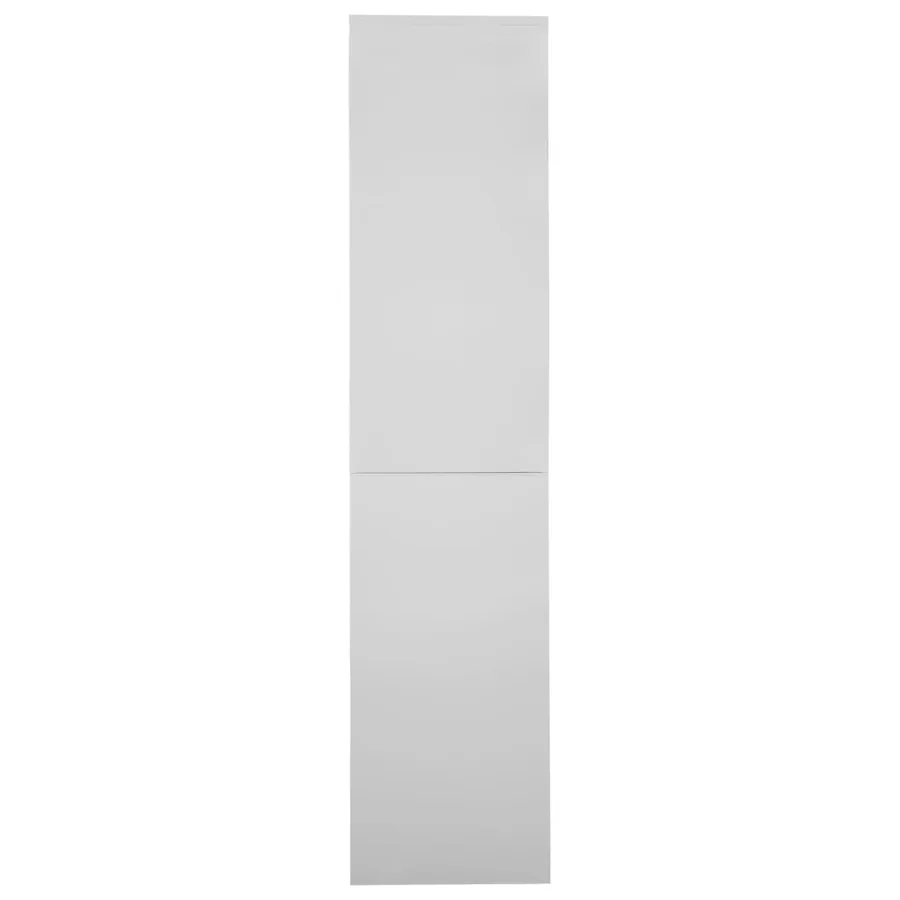 Armoire à bureau porte coulissante Gris clair 90x40x180cm Acier - 3