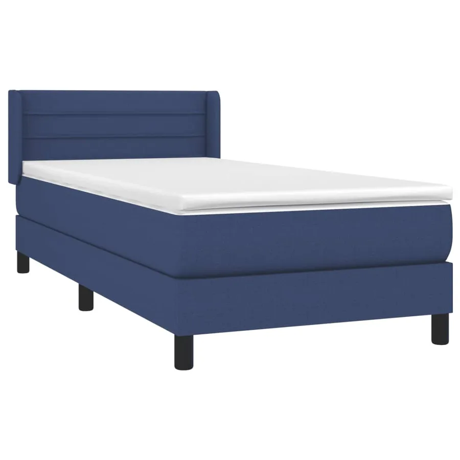 Sommier à lattes de lit avec matelas Bleu 80x200 cm Tissu - 3