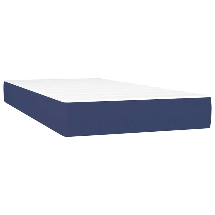 Sommier à lattes de lit avec matelas Bleu 80x200 cm Tissu - 5