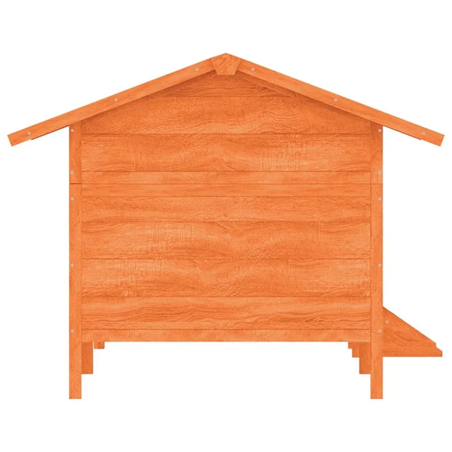 Chenil marron 159x120x88,5 cm bois de pin solide - 4