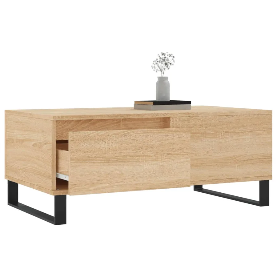 Table basse Chêne sonoma 90x50x36,5 cm Bois d'ingénierie - 3