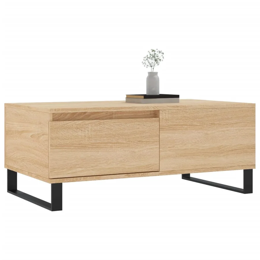 Table basse Chêne sonoma 90x50x36,5 cm Bois d'ingénierie - 4