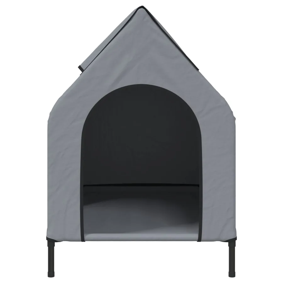 Niche pour chien gris clair tissu oxford et acier - 4