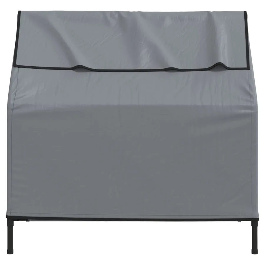 Niche pour chien gris clair tissu oxford et acier - 5