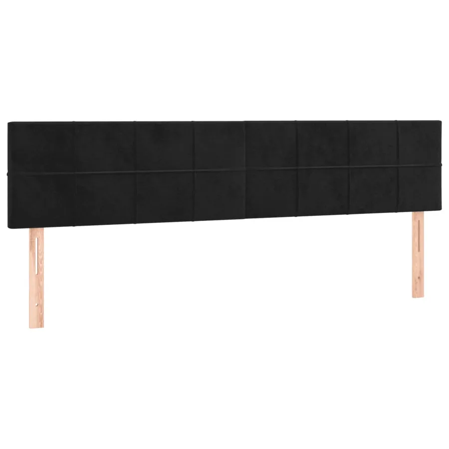 Cadre de lit sans matelas noir 120x190 cm velours - 8