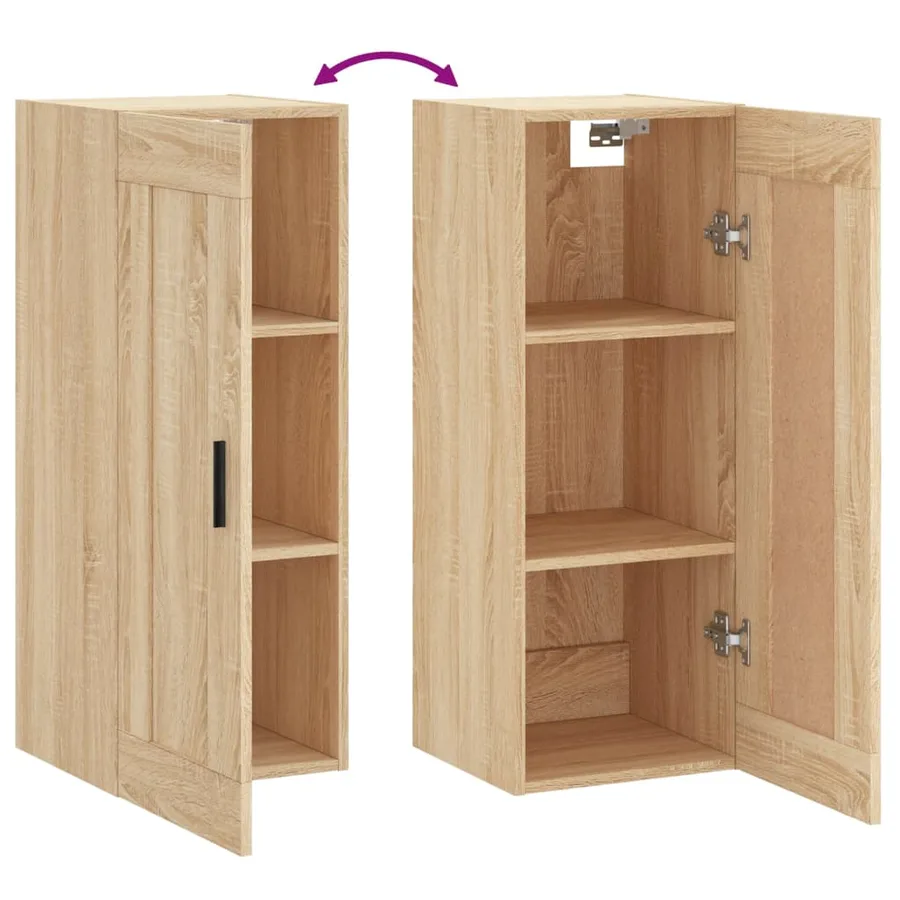 Armoire murale chêne sonoma 34,5x34x90 cm bois d'ingénierie - 10