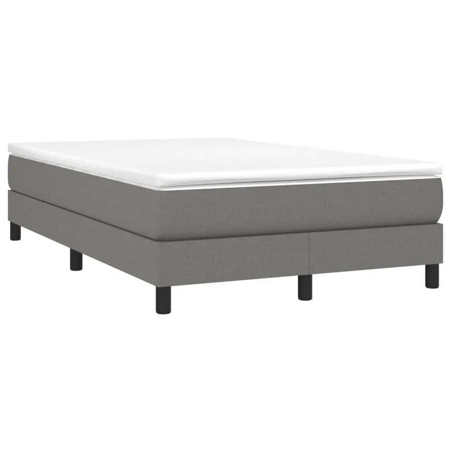 Sommier à lattes de lit avec matelas gris foncé 120x190cm tissu - 2
