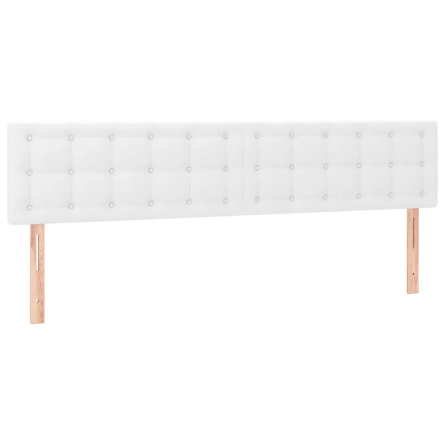 Cadre de lit sans matelas blanc 120x190 cm similicuir - 8
