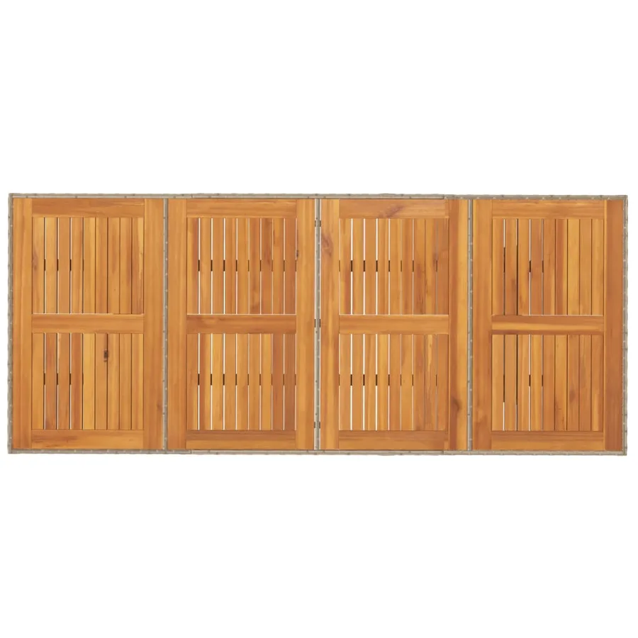 Table de jardin avec dessus en bois d'acacia beige 190x80x74 cm - 7