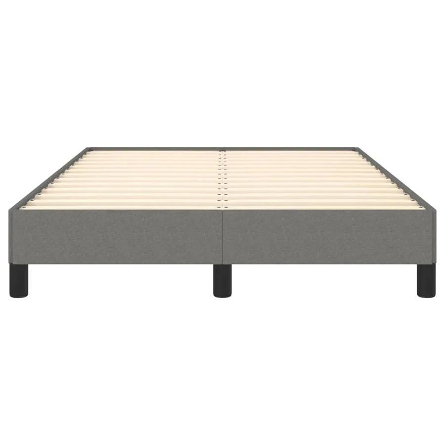 Cadre de lit sans matelas gris foncé 120x190 cm tissu - 5