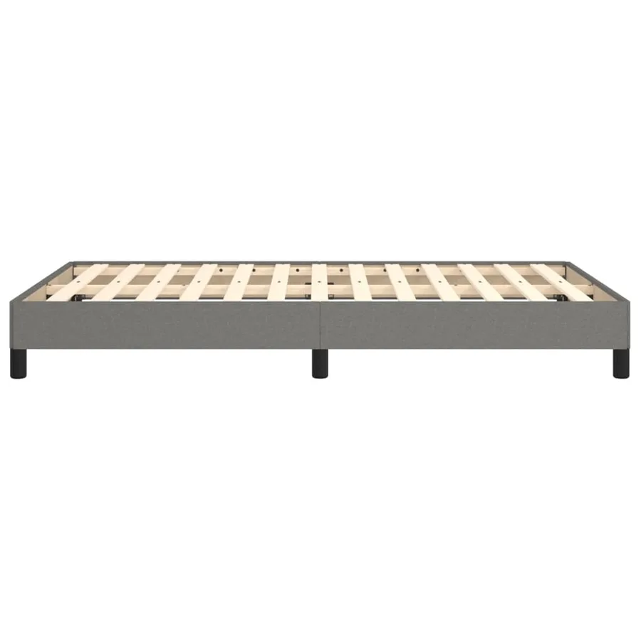 Cadre de lit sans matelas gris foncé 120x190 cm tissu - 6