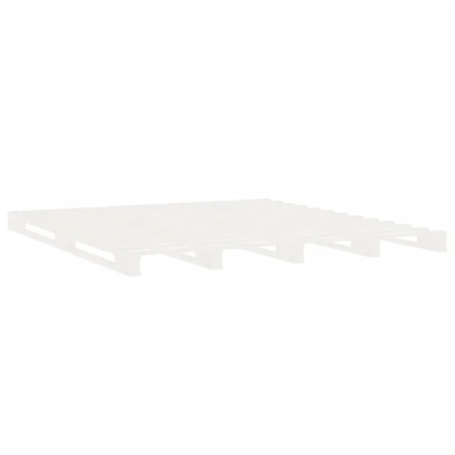 Cadre de lit sans matelas blanc 200x200 cm bois massif de pin - 6