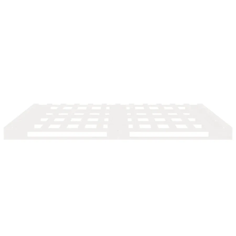 Cadre de lit sans matelas blanc 200x200 cm bois massif de pin - 8