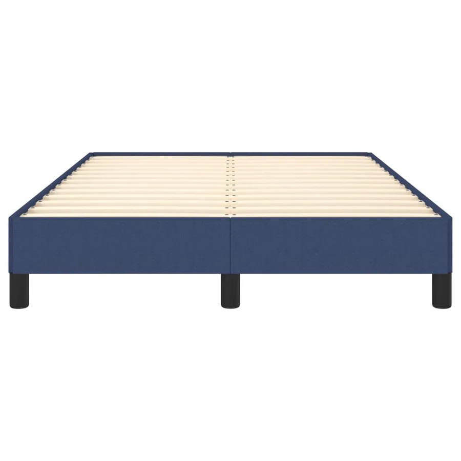 Cadre de lit sans matelas bleu 120x190 cm tissu - 5