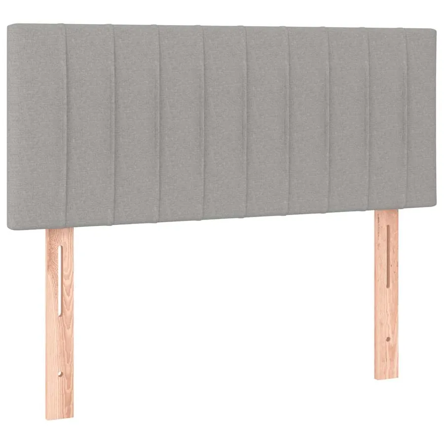 Sommier à lattes de lit matelas LED gris clair 120x190 cm tissu - 9