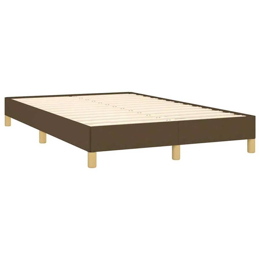 Sommier à lattes de lit matelas et LED marron foncé 120x190 cm - 6