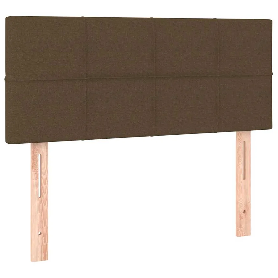 Sommier à lattes de lit matelas et LED marron foncé 120x190 cm - 9