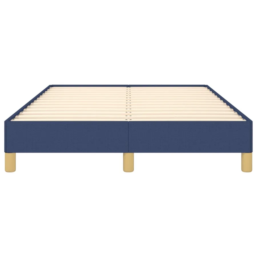 Cadre de lit sans matelas bleu 120x190 cm tissu - 5